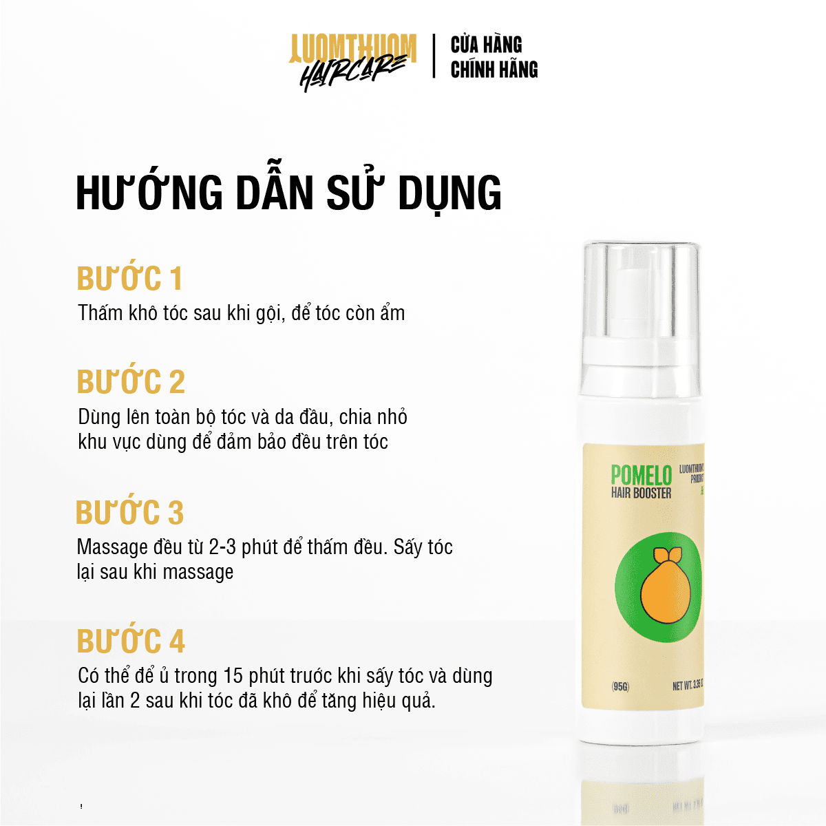 Hướng dẫn sử dụng xịt kích mọc tóc Luomthuom Haircare